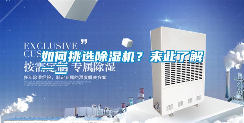 如何挑選除濕機？來此了解一二