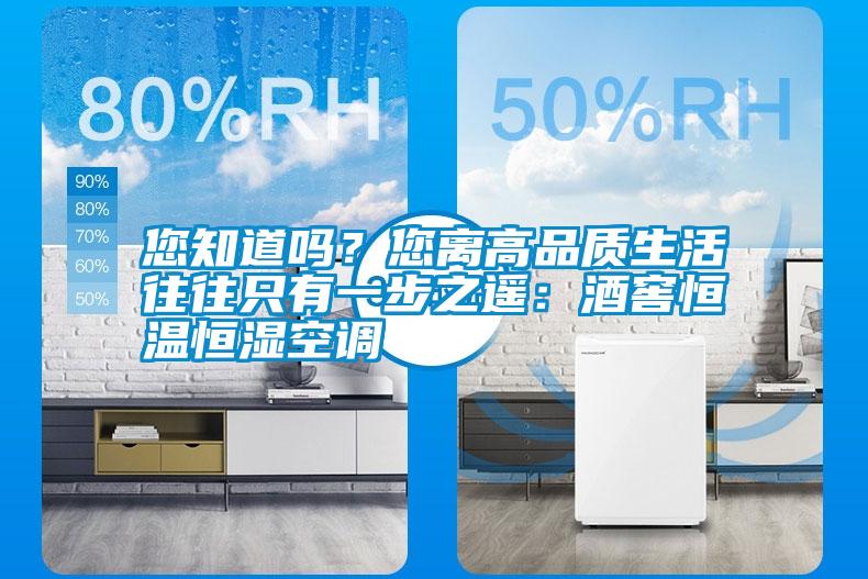 您知道嗎？您離高品質生活往往只有一步之遙：酒窖恒溫恒濕空調