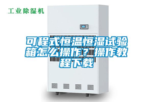 可程式恒溫恒濕試驗(yàn)箱怎么操作?操作教程下載