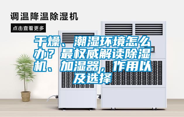 干燥、潮濕環(huán)境怎么辦？最權(quán)威解讀除濕機(jī)、加濕器，作用以及選擇